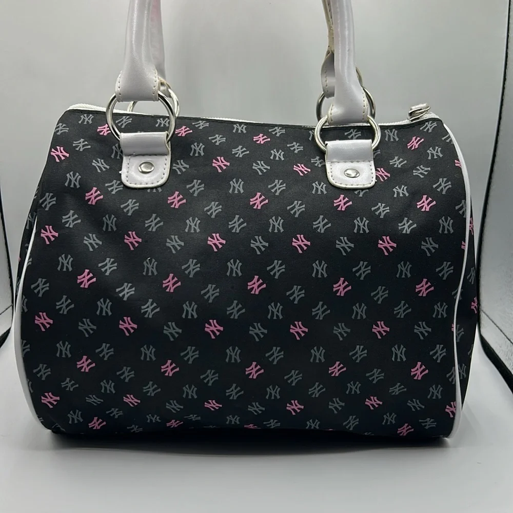 Black & Pink Logo Satchel Bag
